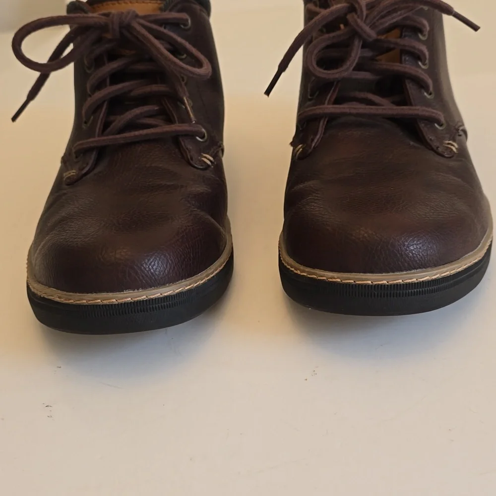 Skechers Men's Chukka Red Brown Boots Air Cooled Helmer Lace Up Size 10